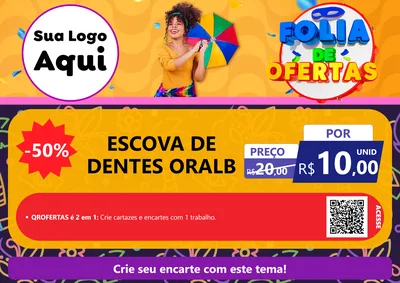 Modelo de Cartaz para Cartaz A4 Horizontal com o tema Folia de Ofertas para Higiene Pessoal