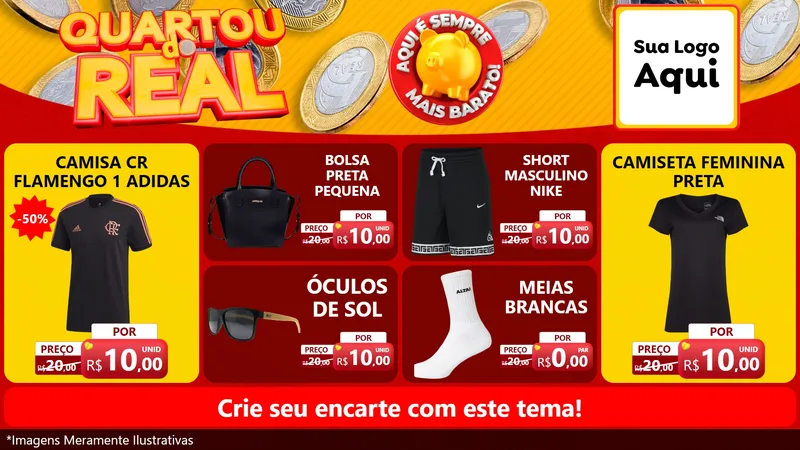 Modelo de TV para TV Horizontal com o tema Quartou do Real para Roupas e acessórios