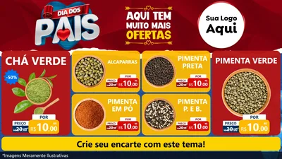 Modelo de TV para TV Horizontal com o tema Dia dos Pais para Produtos Naturais