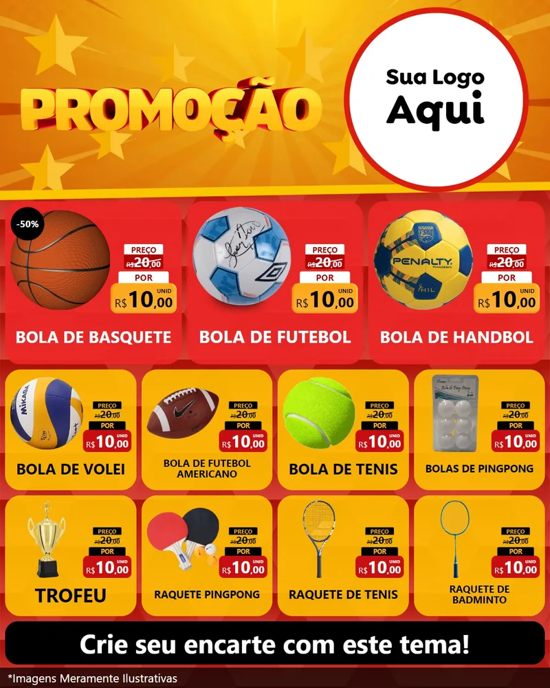 Modelo de Rede Social para Feed Instagram com o tema Promoção para Artigos Esportivos