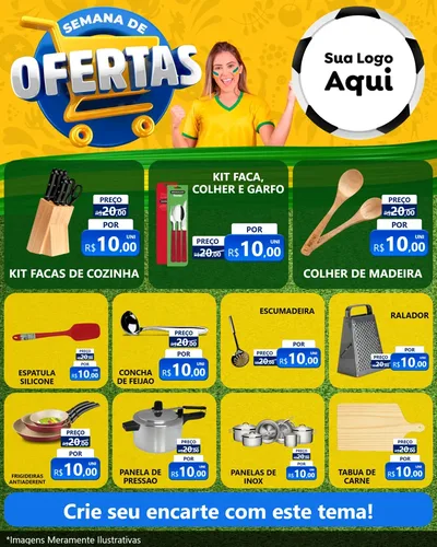 Modelo de Rede Social para Feed Instagram com o tema Semana de Ofertas - Copa para Utilidades Domésticas