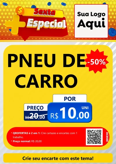 Modelo de Cartaz para Cartaz A4 Vertical com o tema Sexta Mais Especial para Auto peças