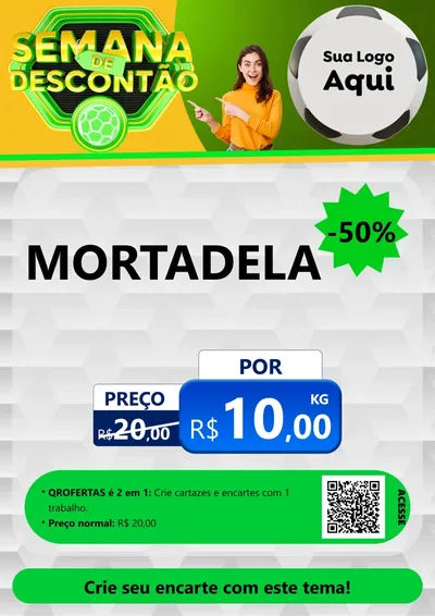Modelo de Cartaz para Cartaz A4 Vertical com o tema Semana de Descontão - Copa para Frios e Laticínios