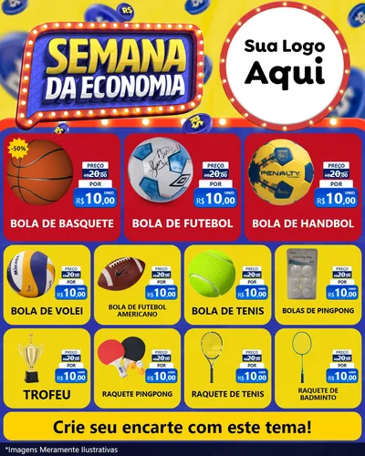 Modelo de Rede Social para Feed Instagram com o tema Semana da Economia para Artigos Esportivos