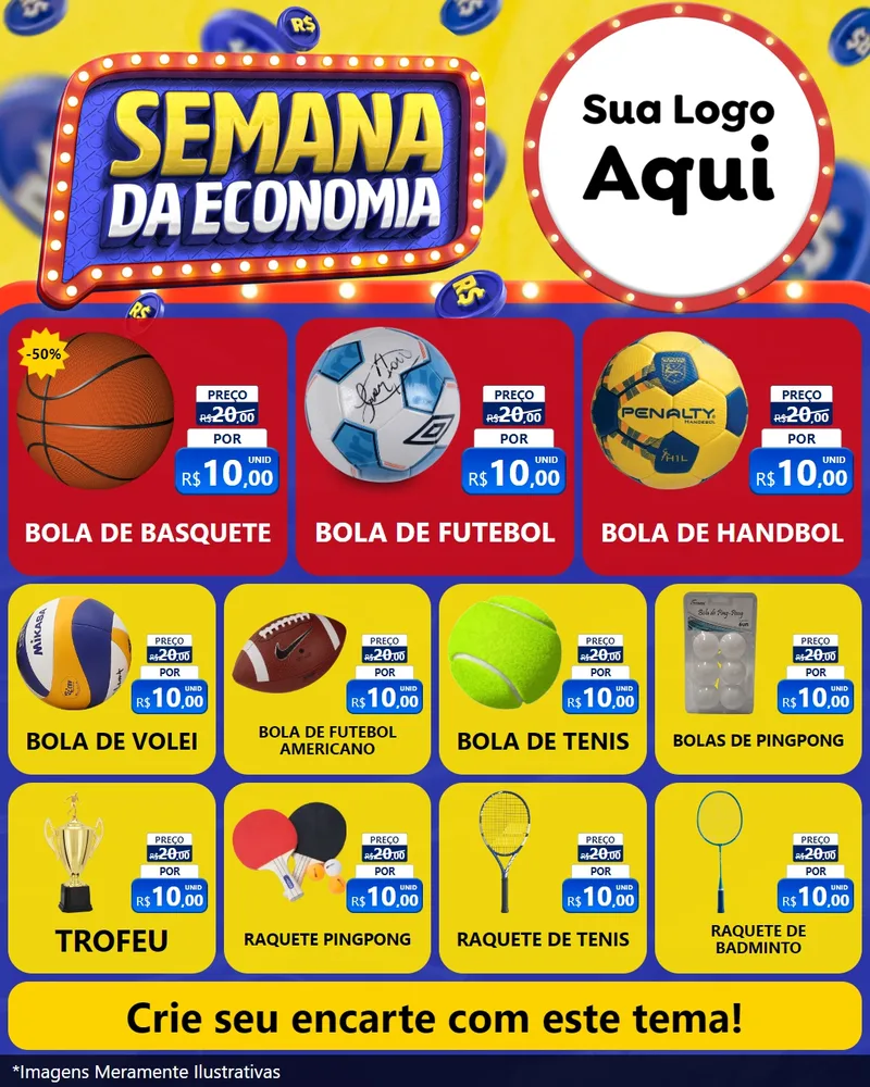 Modelo de Rede Social para Feed Instagram com o tema Semana da Economia para Artigos Esportivos
