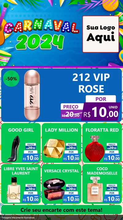 Modelo de Rede Social para Stories com o tema Carnaval 2027 para Perfumes
