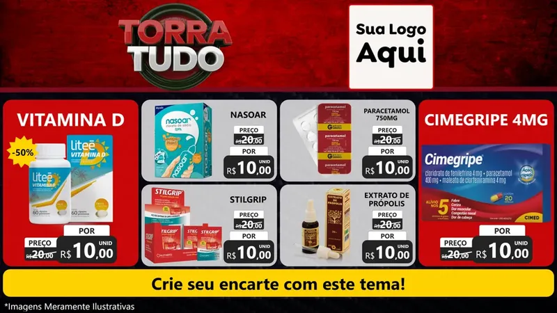 Modelo de TV para TV Horizontal com o tema Torra Tudo para Farmácia