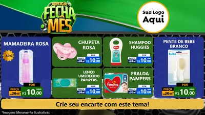 Modelo de TV para TV Horizontal com o tema Operação Fecha Mês para Bebês