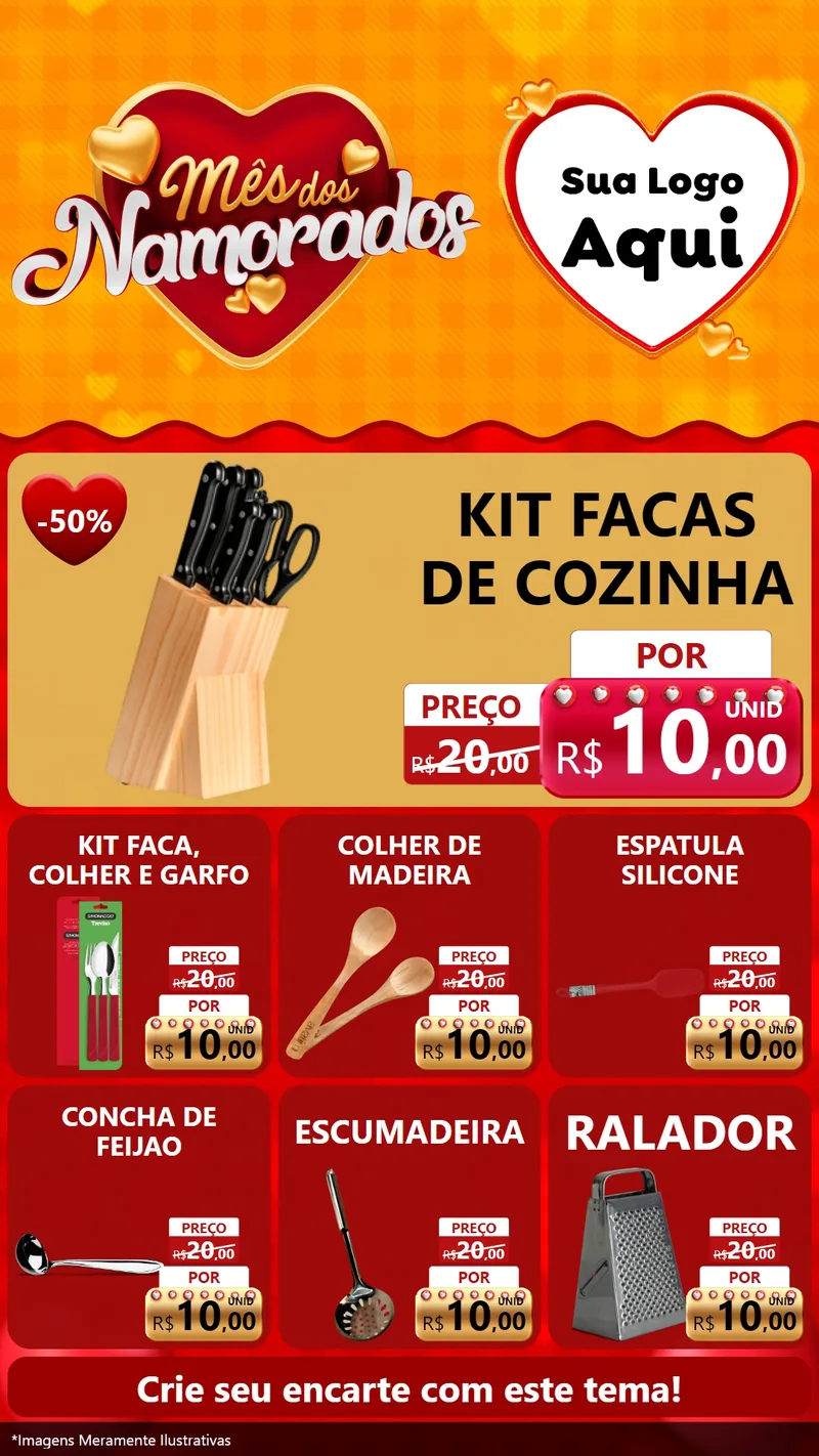 Modelo de Rede Social para Stories com o tema Mês dos Namorados para Utilidades Domésticas