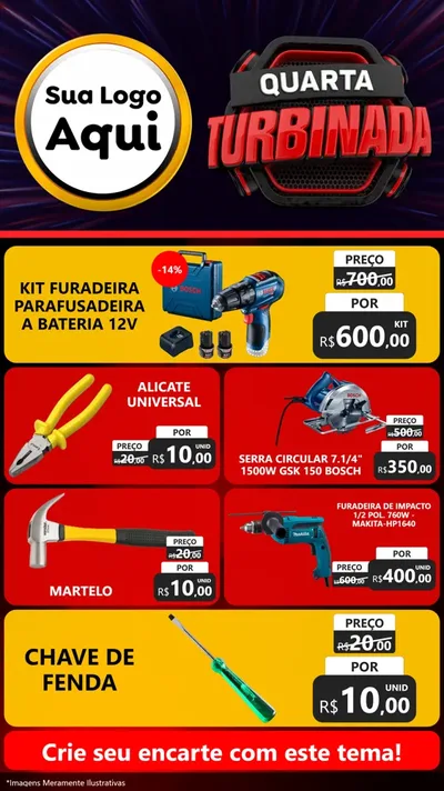 Modelo de TV para TV Vertical com o tema Quarta Turbinada para Maquinas e Ferramentas
