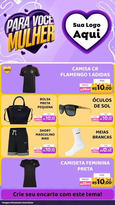 Modelo de TV para TV Vertical com o tema Para Você, Mulher para Roupas e acessórios