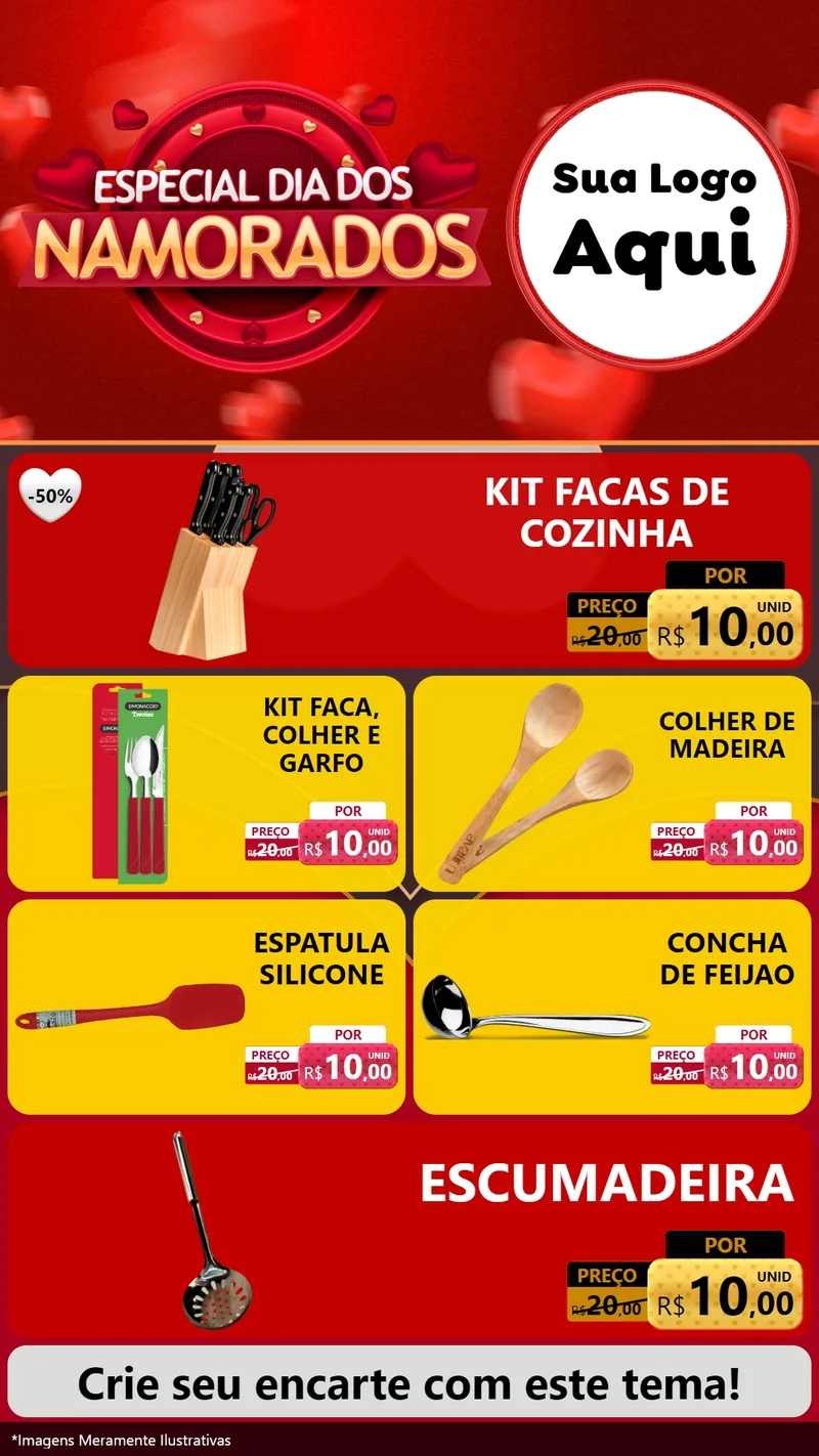 Modelo de TV para TV Vertical com o tema Especial Dia Dos Namorados para Utilidades Domésticas