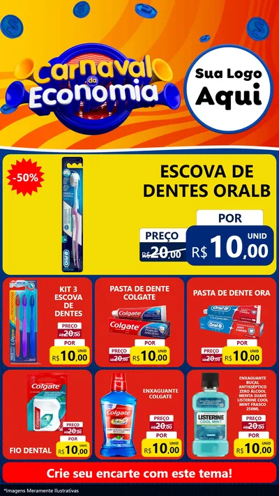 Modelo de Rede Social para Stories com o tema Carnaval da Economia para Higiene Pessoal