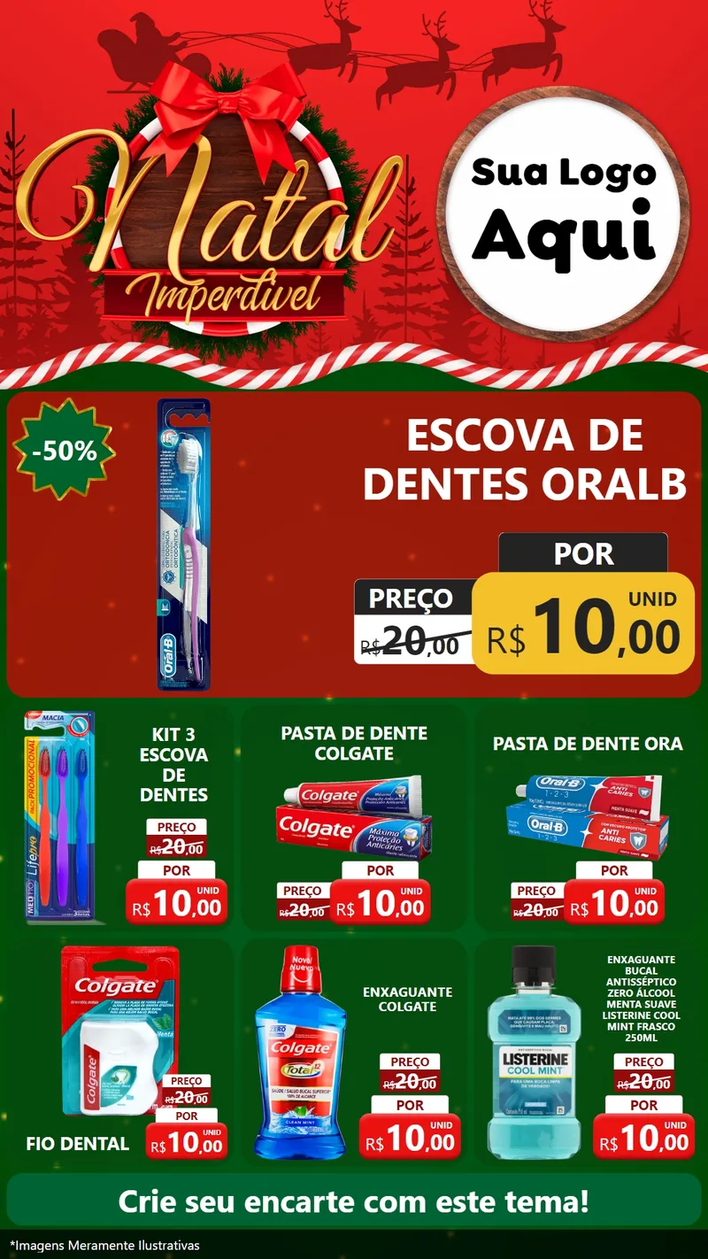 Modelo de Rede Social para Stories com o tema Natal Imperdível para Higiene Pessoal