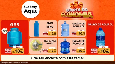 Modelo de TV para TV Horizontal com o tema Quarta da Economia para Água e gás