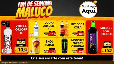 Modelo de TV para TV Horizontal com o tema Final de Semana Maluco para Distribuidora de bebidas