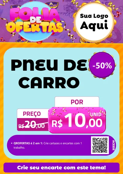 Modelo de Cartaz para Cartaz A4 Vertical com o tema Folia de Ofertas para Auto peças