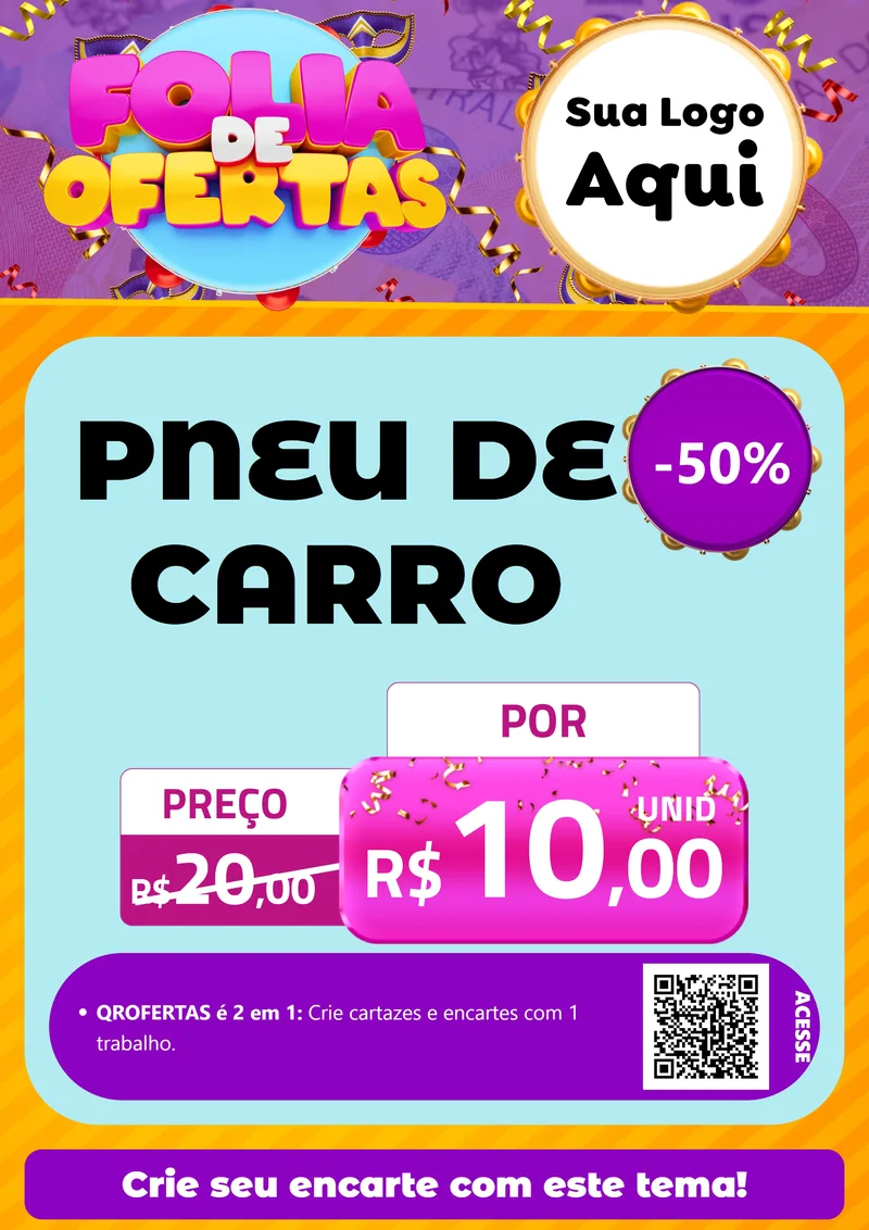 Modelo de Cartaz para Cartaz A4 Vertical com o tema Folia de Ofertas para Auto peças