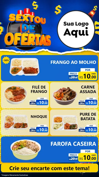 Modelo de TV para TV Vertical com o tema Sextou de Ofertas para Restaurante