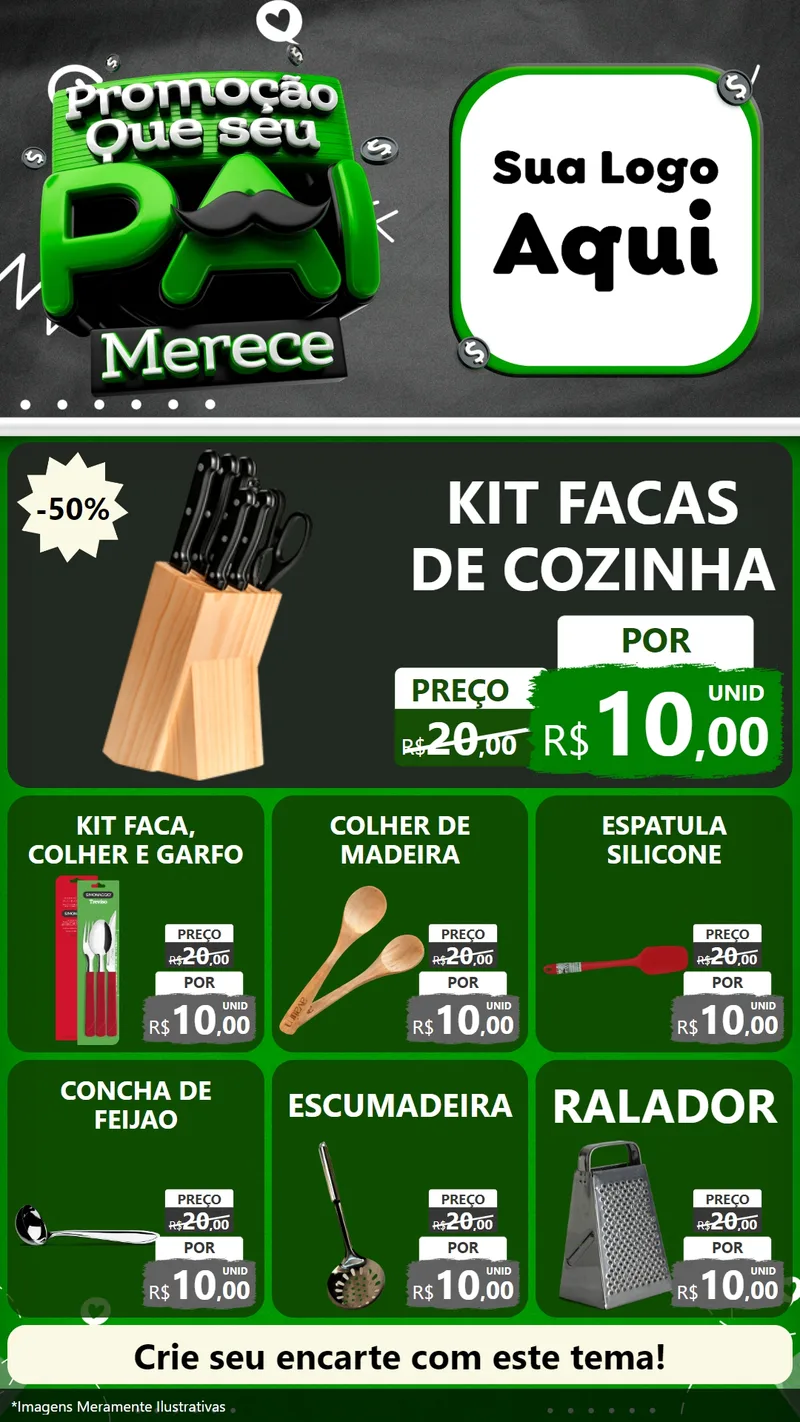 Modelo de Rede Social para Stories com o tema Promoção Que seu Pai Merece para Utilidades Domésticas