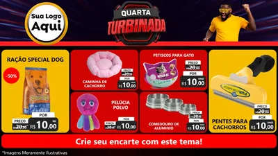 Modelo de TV para TV Horizontal com o tema Quarta Turbinada para Pet Shop