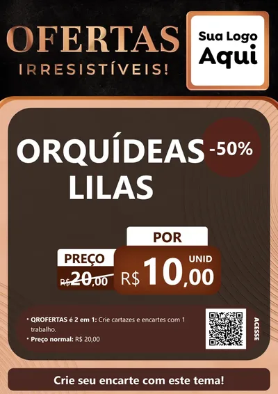 Modelo de Cartaz para Cartaz A4 Vertical com o tema Ofertas Irresistíveis! para Floricultura e jardim