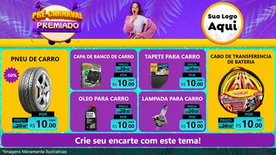 Modelo de TV para TV Horizontal com o tema Pré-Carnaval Premiado para Auto peças