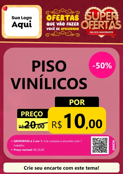 Modelo de Cartaz para Cartaz A4 Vertical com o tema Dia dos Namorados para Material para Construção