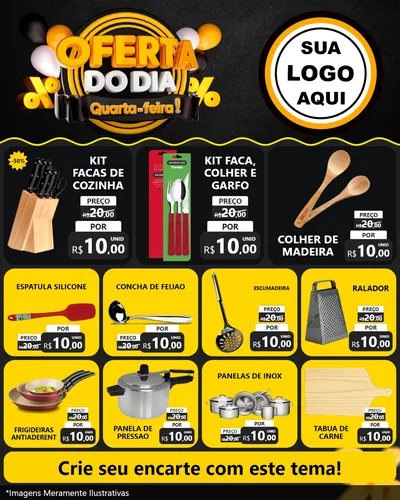 Modelo de Rede Social para Feed Instagram com o tema Oferta do Dia - Quarta Feira! para Utilidades Domésticas