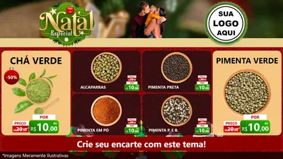 Modelo de TV para TV Horizontal com o tema Natal Especial para Produtos Naturais
