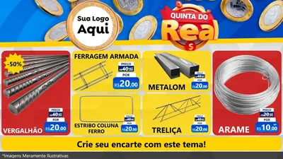 Modelo de TV para TV Horizontal com o tema Quinta do Real para Ferragens