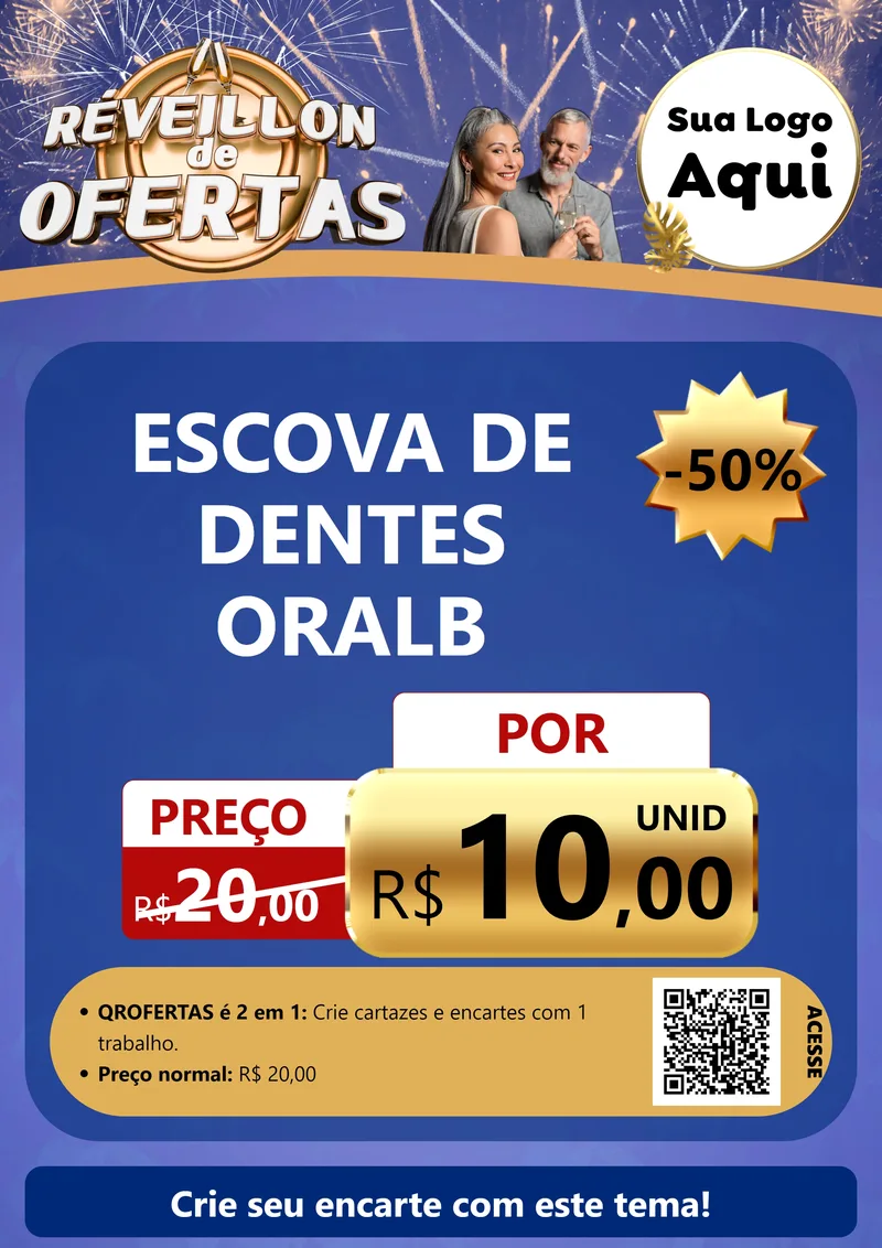 Modelo de Cartaz para Cartaz A4 Vertical com o tema Réveillon de Ofertas para Higiene Pessoal
