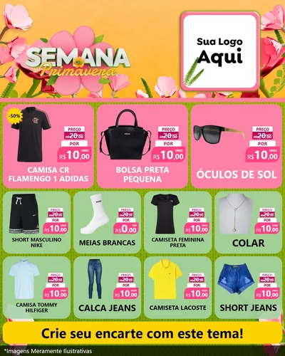 Modelo de Rede Social para Feed Instagram com o tema Semana da Primavera para Roupas e acessórios