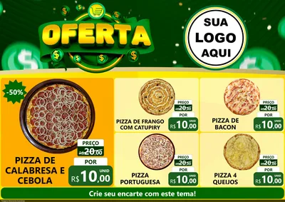 Modelo de Encarte para Encarte A4 Horizontal com o tema Oferta para Pizzaria