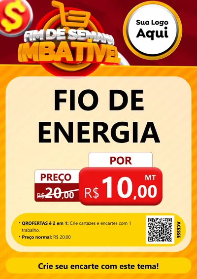 Modelo de Cartaz para Cartaz A4 Vertical com o tema Fim de Semana Imbatível para Materiais Elétricos