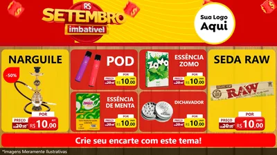 Modelo de TV para TV Horizontal com o tema Setembro Imbatível para Tabacaria