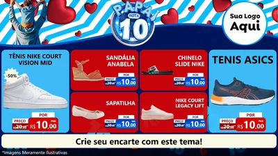 Modelo de TV para TV Horizontal com o tema Papai Nota 10 para Calçados