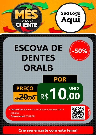 Modelo de Cartaz para Cartaz A4 Vertical com o tema Mês do Cliente para Higiene Pessoal