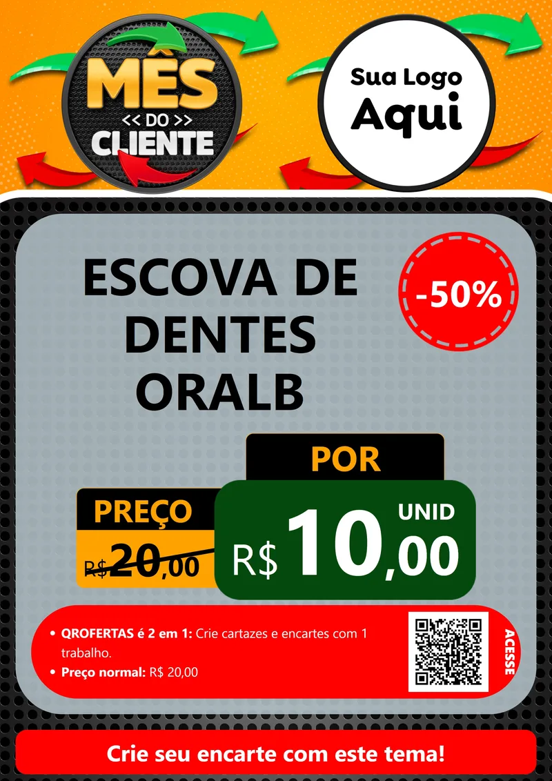 Modelo de Cartaz para Cartaz A4 Vertical com o tema Mês do Cliente para Higiene Pessoal