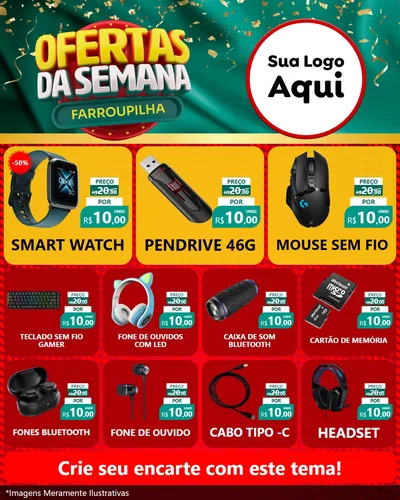 Modelo de Rede Social para Feed Instagram com o tema Ofertas da Semana Farroupilha para Informática