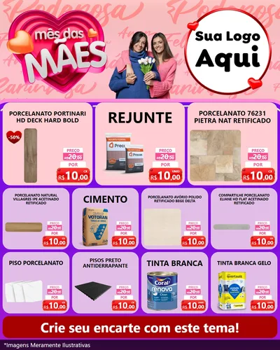 Modelo de Rede Social para Feed Instagram com o tema Mês Das Mães para Pisos e revestimentos