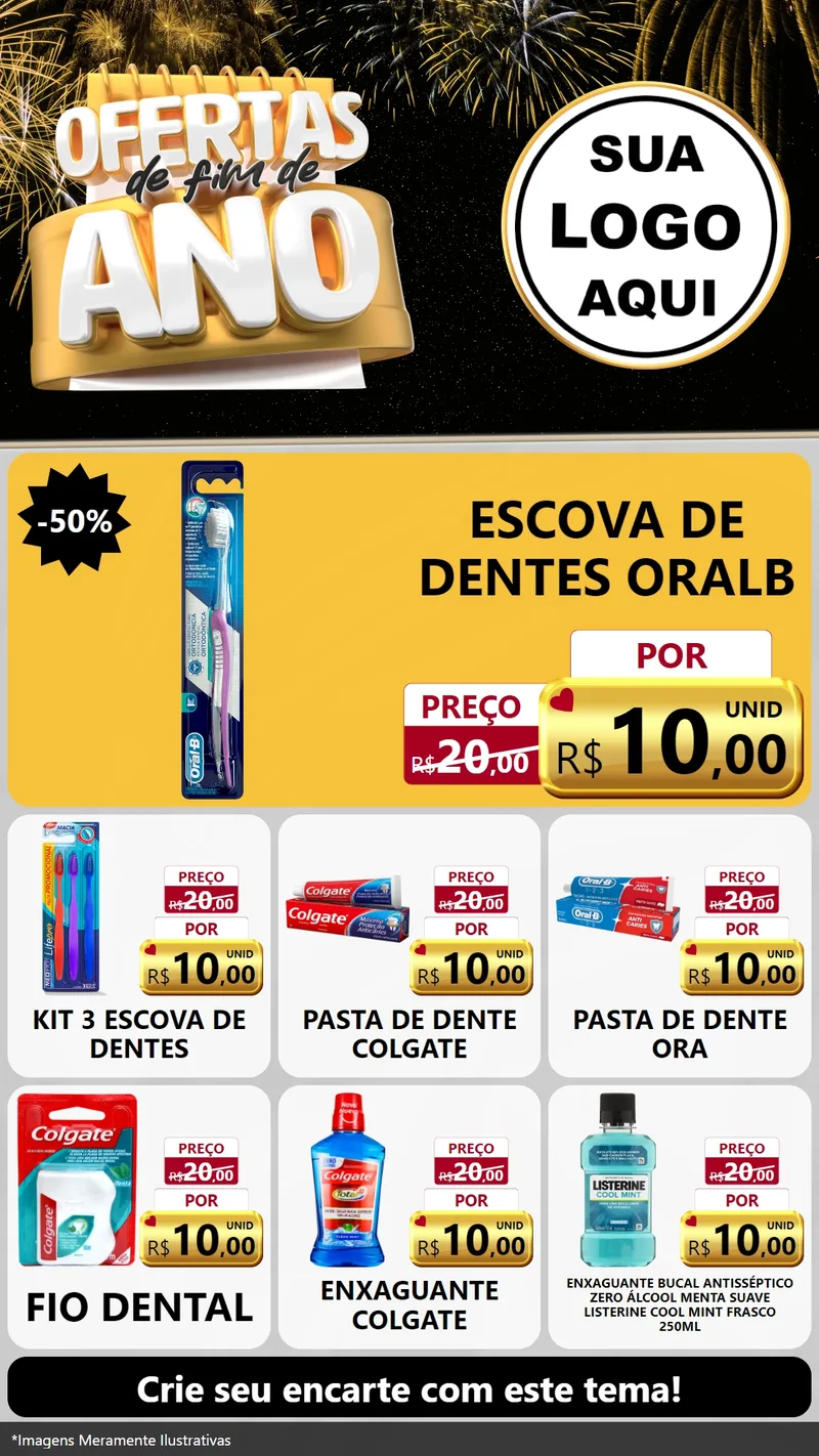 Modelo de Rede Social para Stories com o tema Ofertas de Fim de Ano para Higiene Pessoal