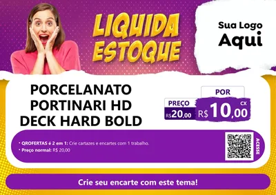 Modelo de Cartaz para Cartaz A4 Horizontal com o tema Liquida estoque para Pisos e revestimentos