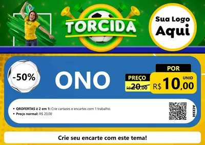 Modelo de Cartaz para Cartaz A4 Horizontal com o tema Torcida para Óticas