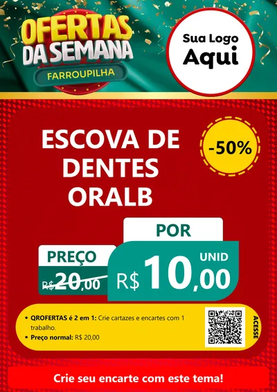 Modelo de Cartaz para Cartaz A4 Vertical com o tema Ofertas da Semana Farroupilha para Higiene Pessoal