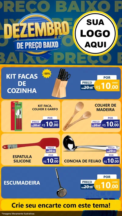 Modelo de TV para TV Vertical com o tema Dezembro de Preço Baixo para Utilidades Domésticas