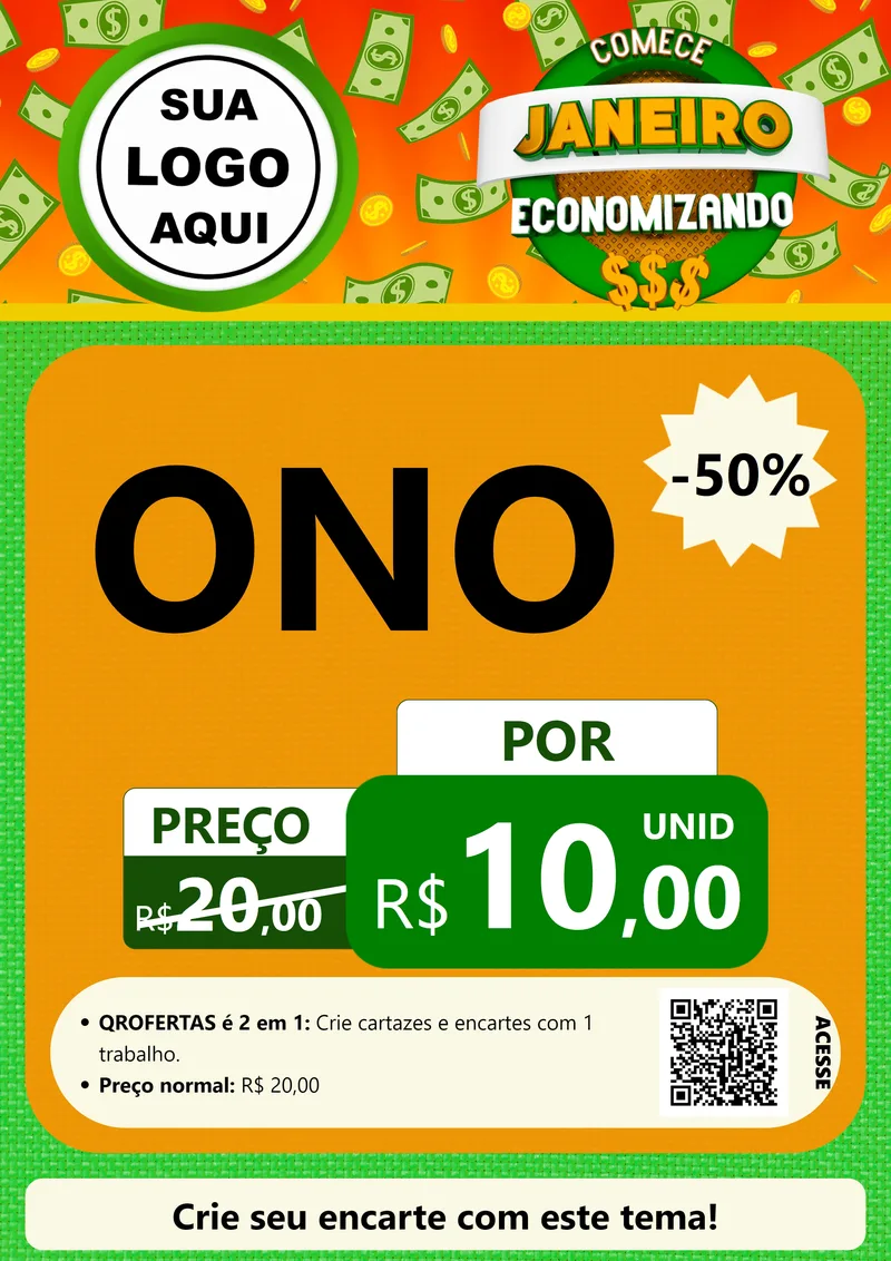 Modelo de Cartaz para Cartaz A4 Vertical com o tema Comece Janeiro Economizando para Óticas