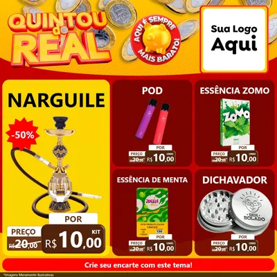 Modelo de Rede Social para Feed Facebook com o tema Quintou do Real para Tabacaria