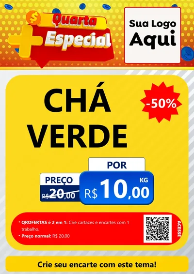 Modelo de Cartaz para Cartaz A4 Vertical com o tema Quarta Mais Especial para Produtos Naturais