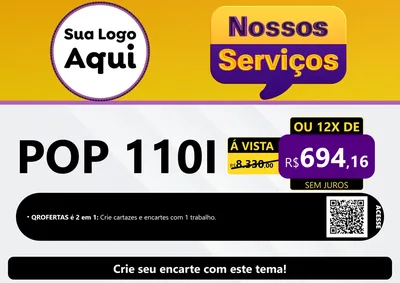 Modelo de Cartaz para Cartaz A4 Horizontal com o tema Nossos Serviços para Concessionaria de Motos